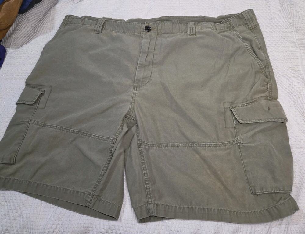 Polo Ralph Lauren Shorts Mens 50B Green Cargo Cotton Chino Utility Pockets Y2K